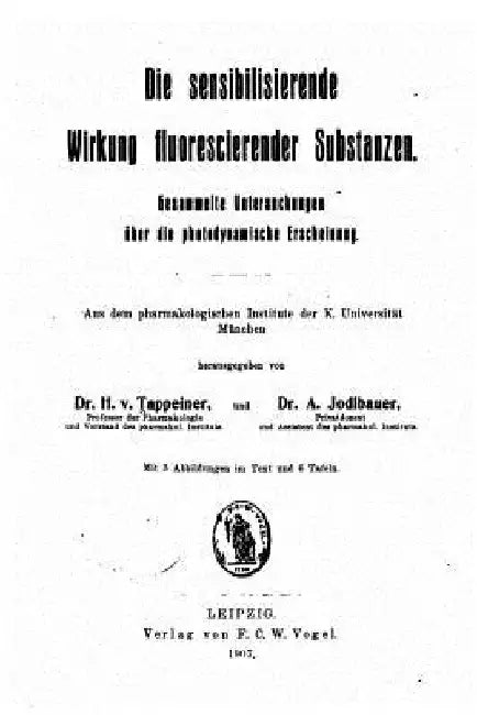 Die sensibilisierende Wirkung fluorescierender Substanzen by Tappeiner, H.
