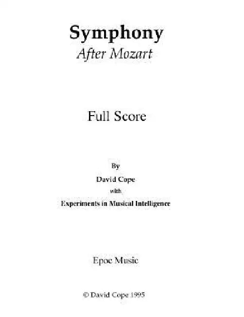 Symphony (After Mozart) by Experiments in Musical Intelligene