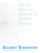 On the Mode of Existence of Technical Objects by Gilbert Simondon