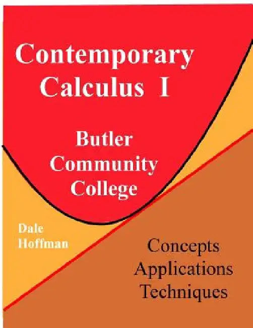 Contemporary Calculus I: Butler Community College by Dale Hoffman