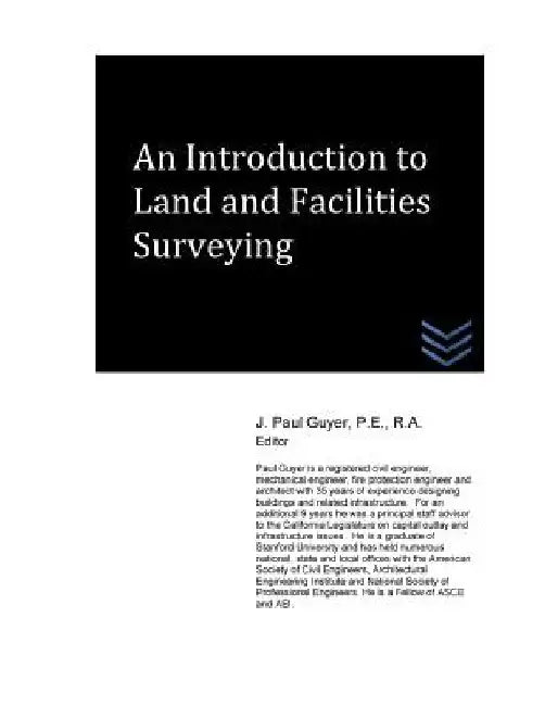 An Introduction to Land and Facilities Surveying by J. Paul Guyer