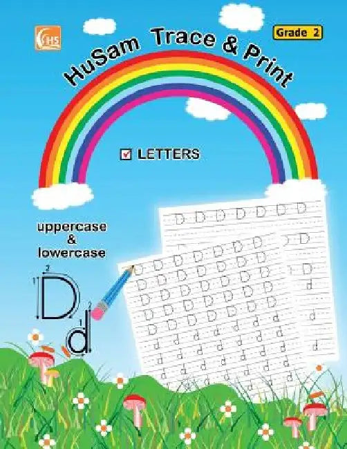 HuSam Trace and Print: LETTERS ( uppercase and lowercase ) ( Grade 2 ) ( handwriting tracing printing alphabet practice workbook ) by Husam Network