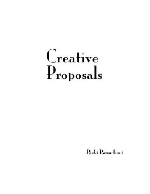 Creative Proposals by Rizki Ramadhani Ba