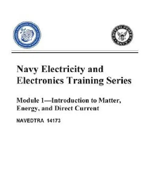 The Navy Electricity and Electronics Training Series: Module 01 Introduction To by United States Navy