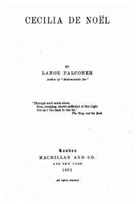 Cecilia de Noël by Lanoe Falconer