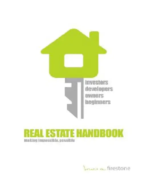 Real Estate Handbook by Bruce M. Firestone