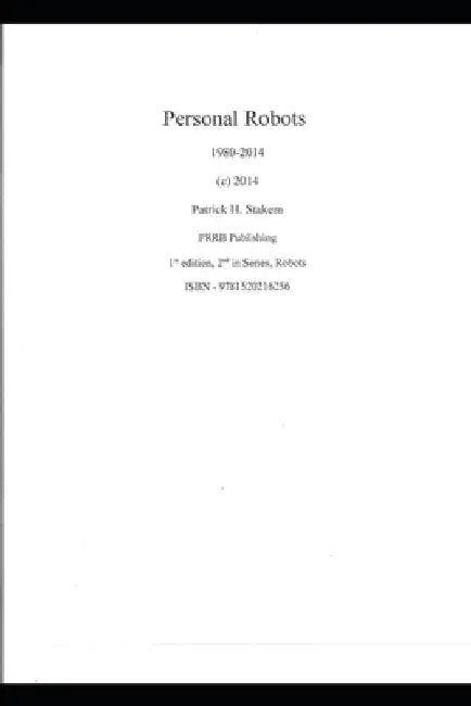 Personal Robots by Patrick Stakem