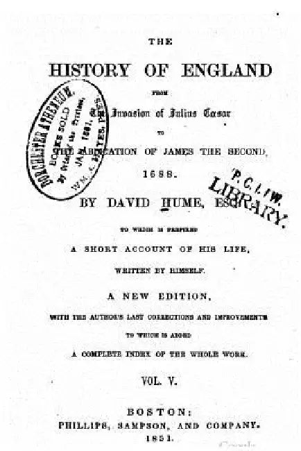 The history of England - Volume V by David Hume