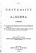 A University Algebra by Edward Olney