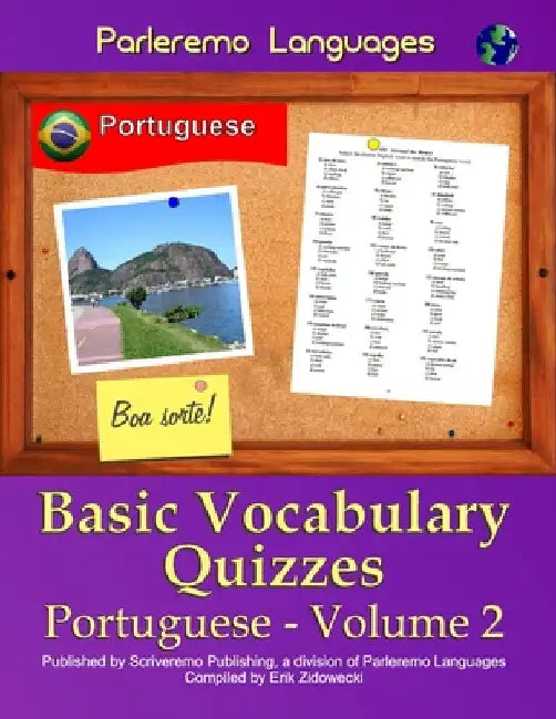 Parleremo Languages Basic Vocabulary Quizzes Portuguese - Volume 2 by Zidowecki, Erik
