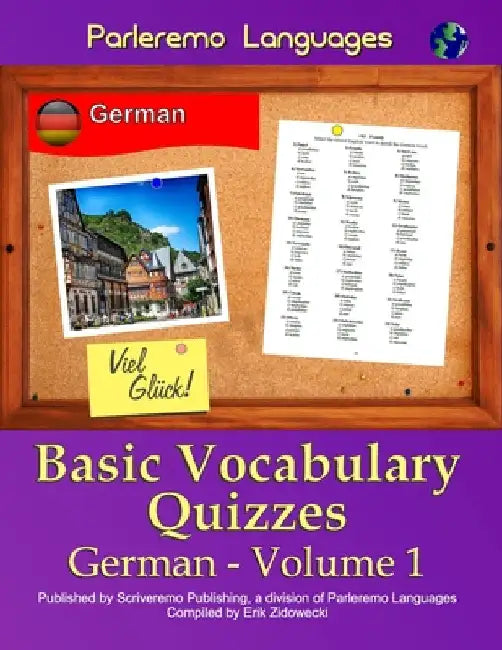 Parleremo Languages Basic Vocabulary Quizzes German - Volume 1 by Zidowecki, Erik