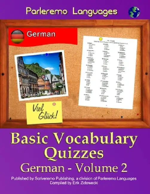 Parleremo Languages Basic Vocabulary Quizzes German - Volume 2 by Zidowecki, Erik