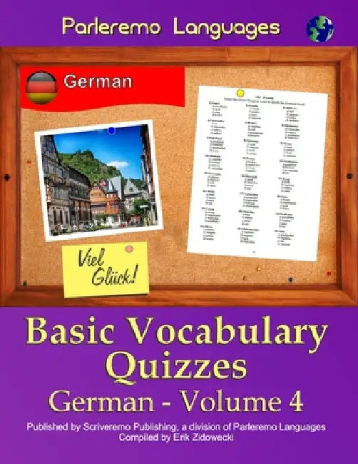 Parleremo Languages Basic Vocabulary Quizzes German - Volume 4 by Zidowecki, Erik