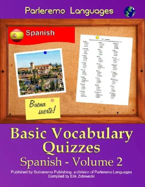 Parleremo Languages Basic Vocabulary Quizzes Spanish - Volume 2 by Zidowecki, Erik