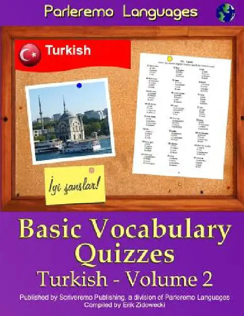 Parleremo Languages Basic Vocabulary Quizzes Turkish - Volume 2 by Zidowecki, Erik