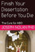 Finish your Dissertation Before You Die: The Cure for ABD by Joseph E. Nolan Phd