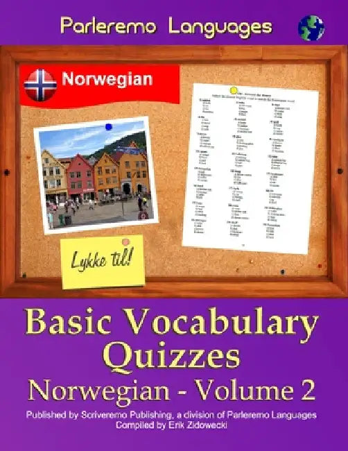 Parleremo Languages Basic Vocabulary Quizzes Norwegian - Volume 2 by Zidowecki, Erik