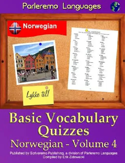 Parleremo Languages Basic Vocabulary Quizzes Norwegian - Volume 4 by Zidowecki, Erik