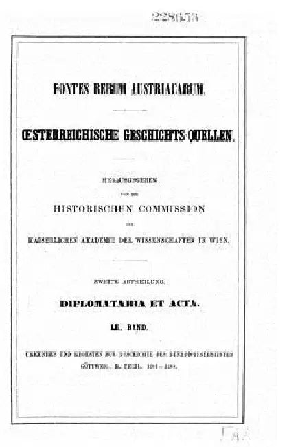 Fontes Rerum Austriacarum by Historischen Commission