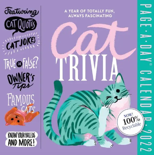 Cat Trivia Page-A-Day Calendar 2022: Cat Quotes, Cat Jokes, True or False, Owner's Tips, Famous Cat by Workman Calendars