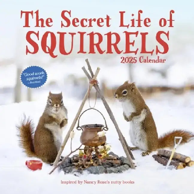 The Secret Life of Squirrels Wall Calendar 2025 by Nancy Rose