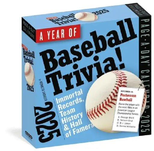 A Year of Baseball Trivia Page-A-Day(r) Calendar 2025: Immortal Records, Team History & Hall of Famers by Kenneth Shouler