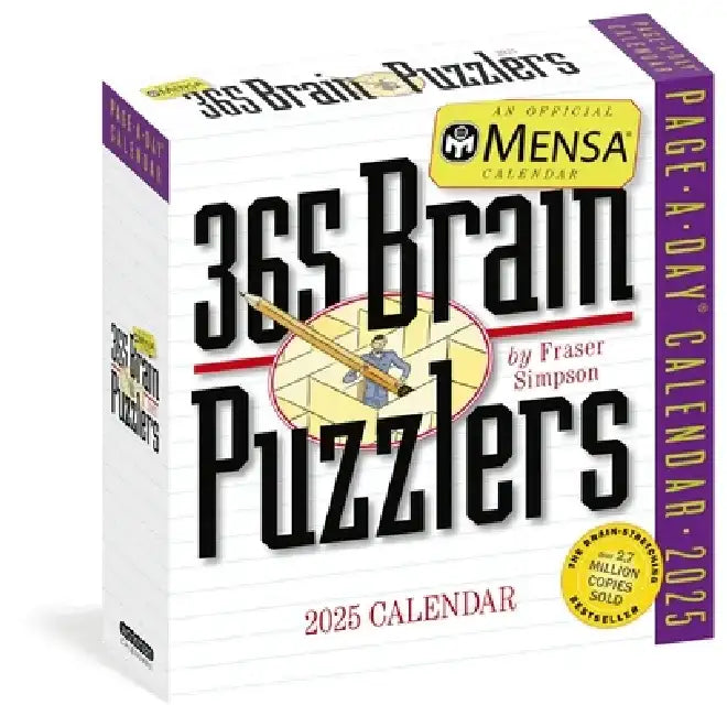 Mensa(r) 365 Brain Puzzlers Page-A-Day(r) Calendar 2025: Word Puzzles, Logic Challenges, Number Problems, and More by Fraser Simpson