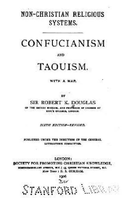 Confucianism and Taouism by Robert K. Douglas