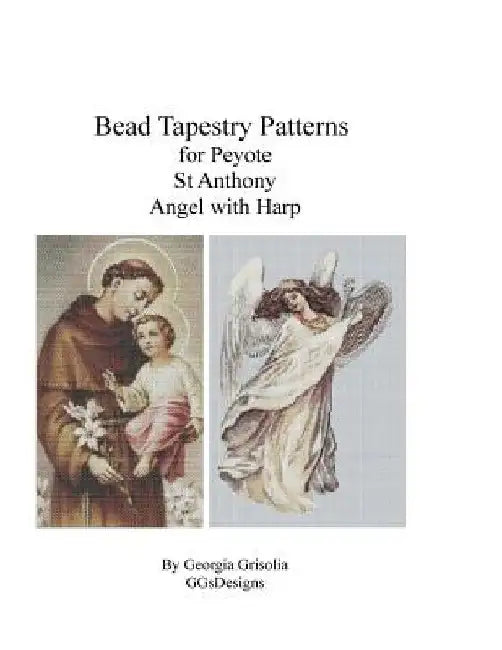 Bead Tapestry Pattern for Peyote St. Anthony and Angel with Harp by Georgia Grisolia