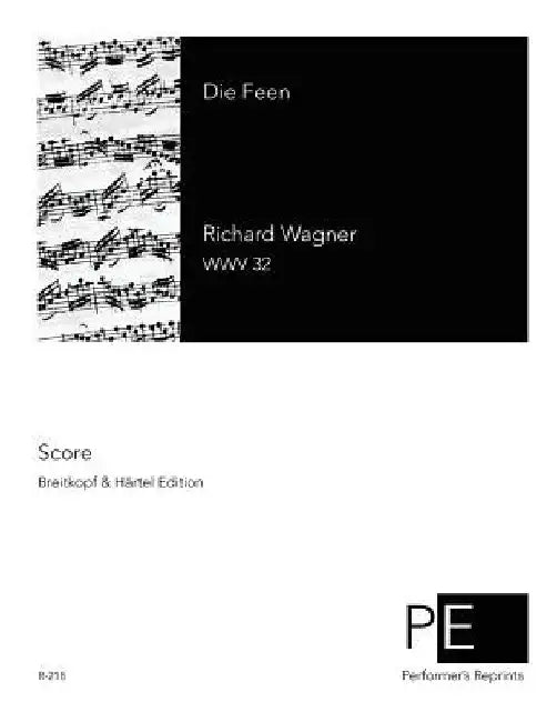Die Feen by Wagner, Richard