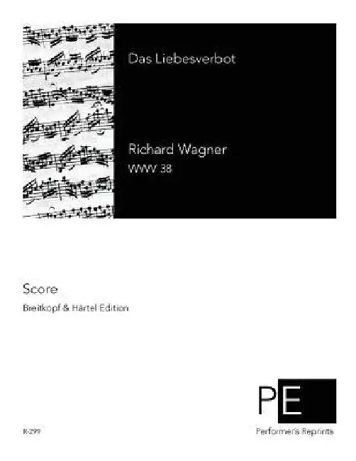 Das Liebesverbot by Wagner, Richard