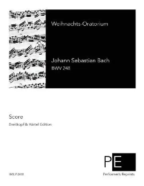 Weihnachts-Oratorium by Bach, Johann Sebastian