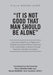 "It Is Not Good That Man Should Be Alone": A Particular Fight for Civil Rights and a Forecast of a Future of African Americans in the United States of by Pierre Mouna-Dora