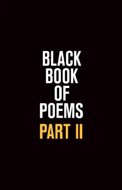 Black Book of Poems II by Vincent Hunanyan