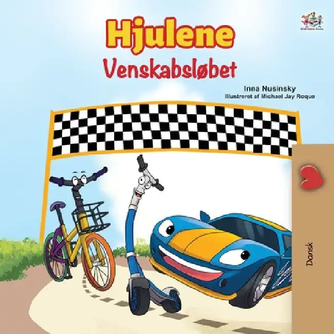 The Wheels -The Friendship Race (Danish Children's Book) by Kidkiddos Books