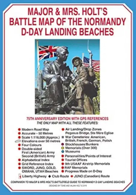 Major & Mrs Holt's Battle Map of the Normandy D-Day Landing Beaches by Tonie Holt