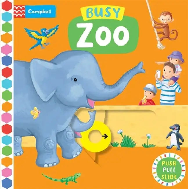 Busy Zoo: A Push, Pull, Slide Book by Ruth Redford