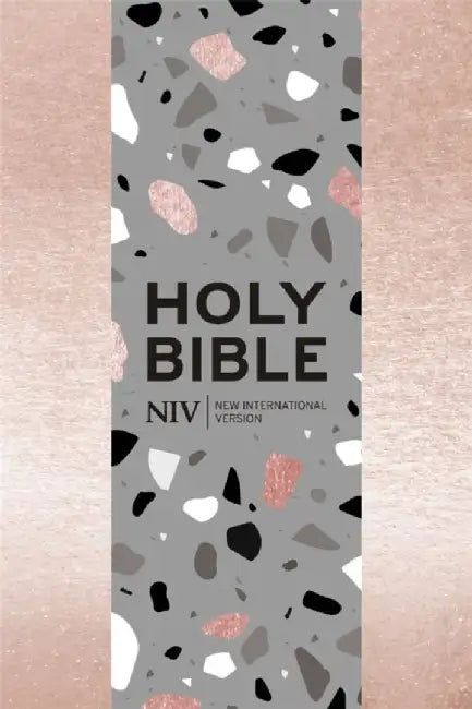 NIV Pocket Rose Gold Terrazzo Soft-tone Bible with Zip by New International Version