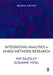 Integrating Analyses in Mixed Methods Research (Second Edition) by Pat Bazeley, Susanne Vogl