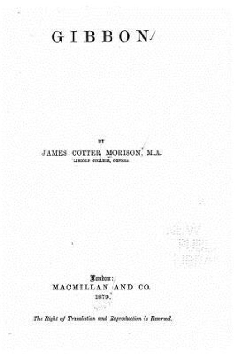 Gibbon by James Cotter Morison