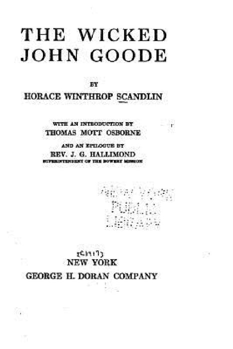 The Wicked John Goode by Horace Winthrop Scandlin