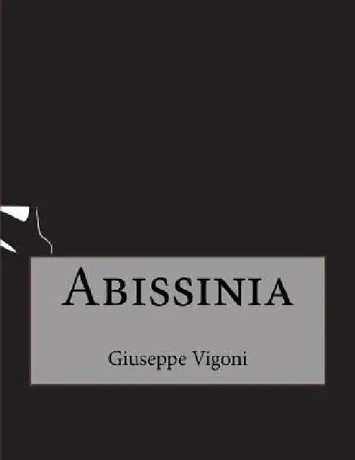 Abissinia by Giuseppe Vigoni