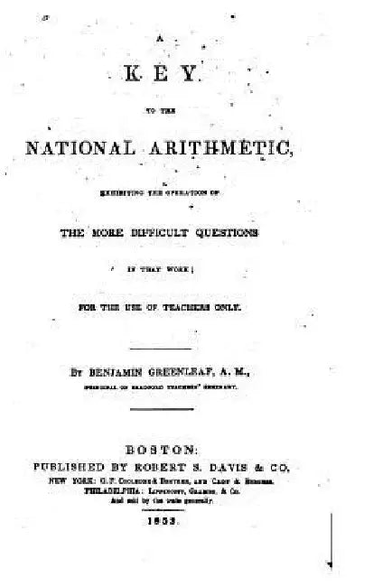 A Key to the National Arithmetic by Benjamin Greenleaf