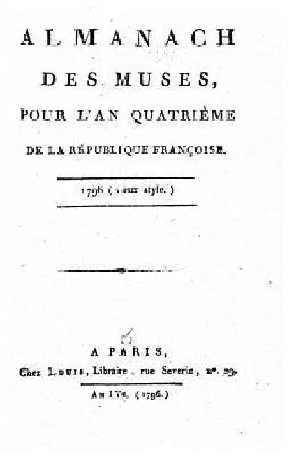 Almanach des Muses - 1796 by Louis