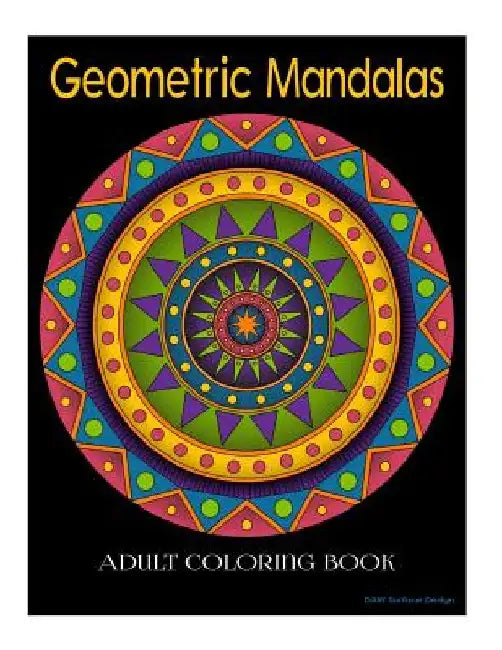Geometric Mandala Adult Coloring Book by Daw Surface Design