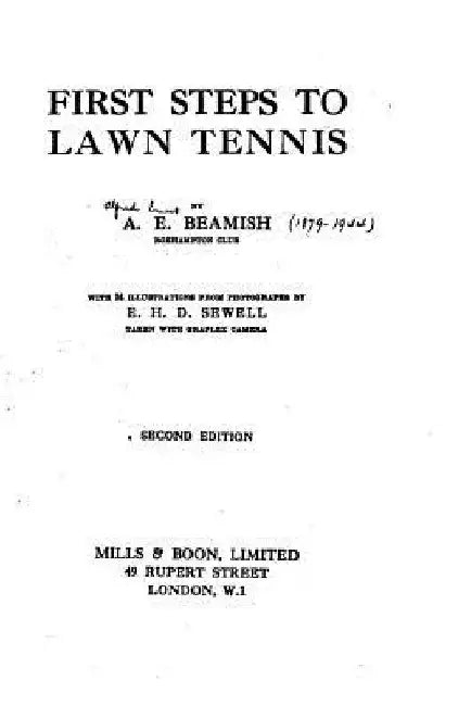 First Steps to Lawn Tennis by A. E. Beamish