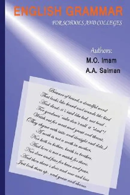 English Grammar For Schools and Colleges by Abdulmalik Abiola Salman