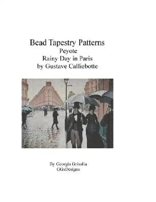 Bead Tapestry Patterns Peyote Rainy Day in Paris by Gustave Calliebotte by Georgia Grisolia