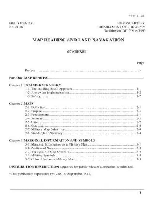 FM 21-26 Map Reading and Land Navigation 1993, by United States. Department of t by United States Department of the Army