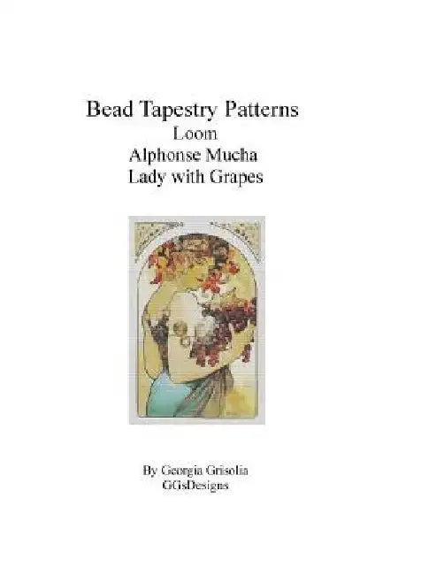 Bead Tapestry Patterns Loom Alphonse Mucha Lady with Grapes by Georgia Grisolia